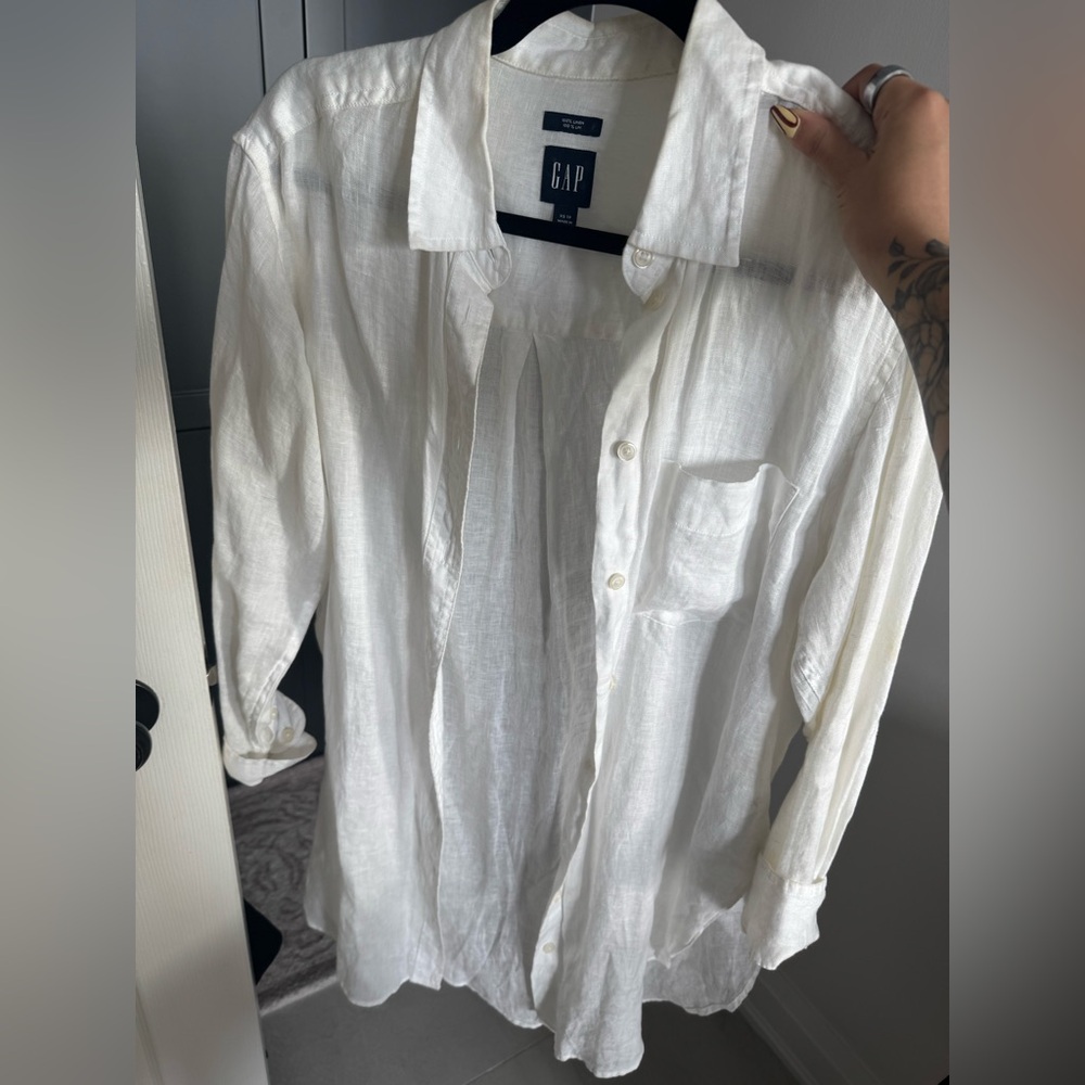 Gap 100% Linen Button Down Shirt